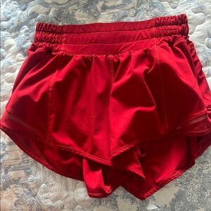 Women's Lululemon Red Athletic Shorts